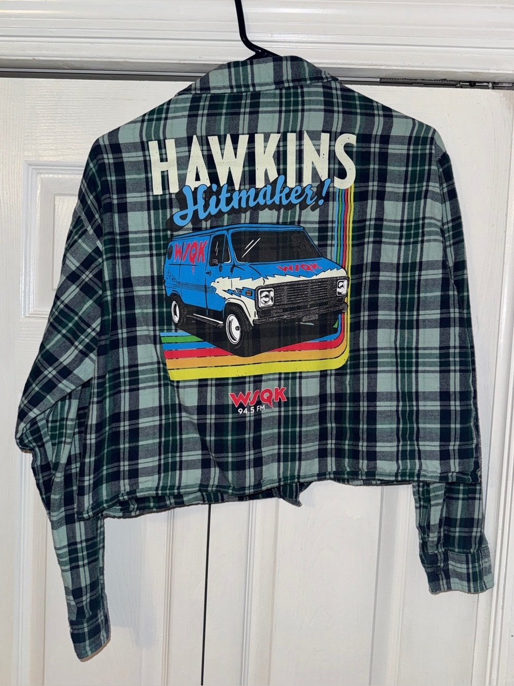 Netflix Stranger Things Plaid Flannel Shirt - Blue/Green